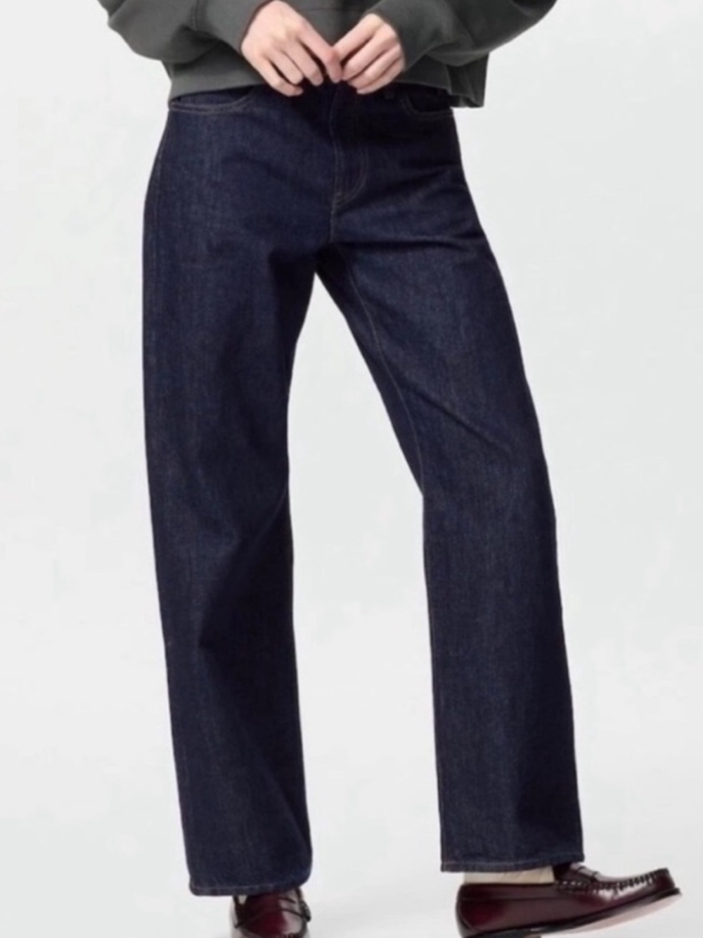 JW Anderson of Dior collab w Uniqlo Straight-Leg Dark Blue Jeans Men’s Size W30
